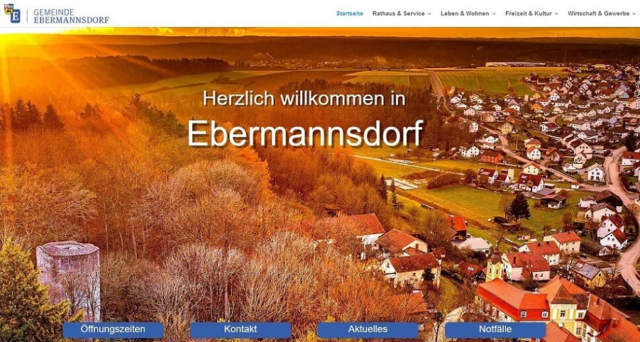 Neuer Webauftritt der Gemeinde Ebermannsdorf